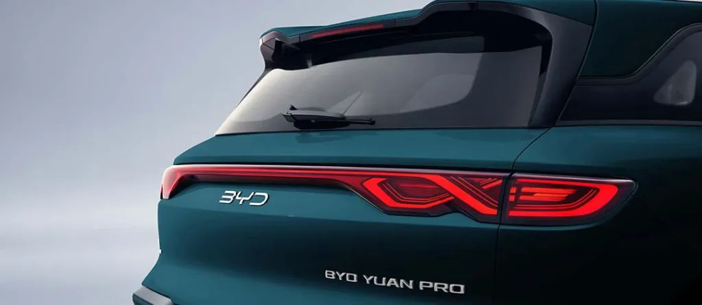 BYD YUAN PRO – Iluminação traseira Led