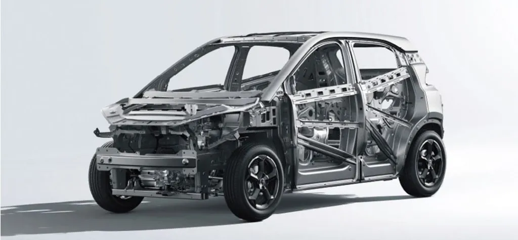 BYD DOLPHIN MINI – 61% de aço na estrutura